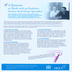 4 reasons to work with an Exclusive Seniors Real Estate Specialist -  Madeline Walker and Debbie Byrnes